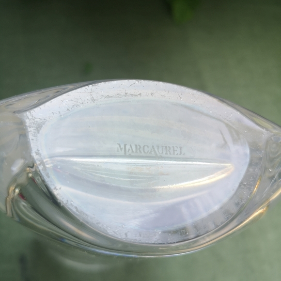 11" Marc Aurel Frosted Zebra Striped Clear Glass “Eclipse” Heavy Vase, Germany - Picture 6 of 9